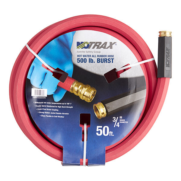 +MANGUERA CALIDAD INDUSTRIAL PARA AGUA CALIENTE, 50 PIES X 3/4", ROJA, NOTRAX No. T43S6050RD.