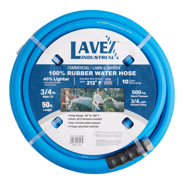 +MANGUERA CALIDAD INDUSTRIAL PARA AGUA, 50 PIES X 3/4", AZUL, LAVEX No. H3450BS.