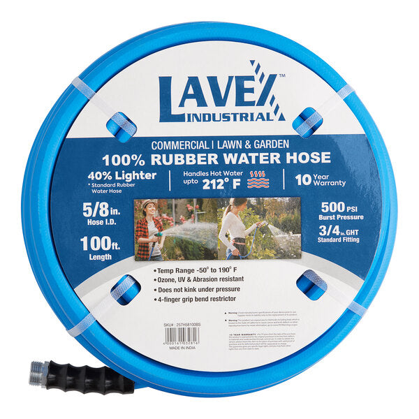 +MANGUERA CALIDAD INDUSTRIAL PARA AGUA, 100 PIES X 5/8", AZUL, LAVEX No. H58100BS.