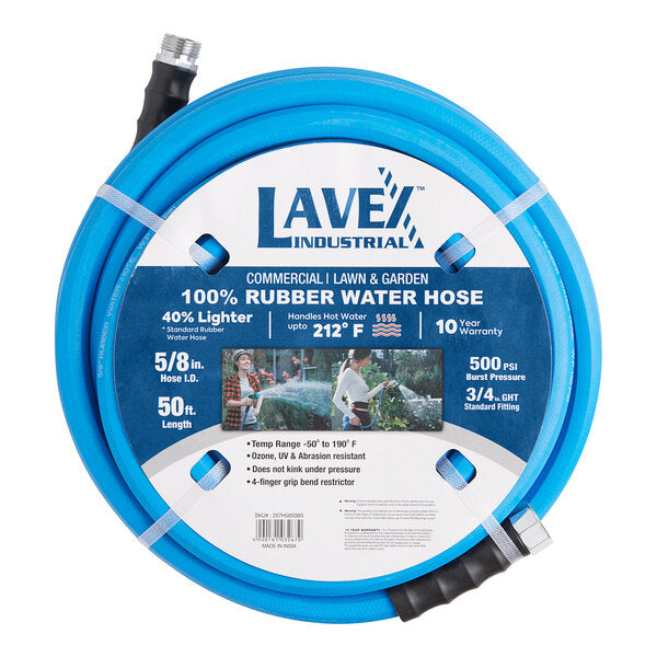 +MANGUERA CALIDAD INDUSTRIAL PARA AGUA, 50 PIES X 5/8", AZUL, LAVEX No. H5850BS.