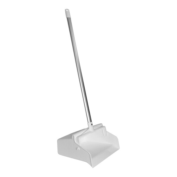 +RECOGEDOR DE BASURA 12" CON MANGO DE ALUMINIO 30", CAJA/6 UNIDADES, BLANCO, CARLISLE No. 361410C02.