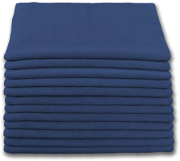 +PAÑO DE MICROFIBRA PARA LIMPIAR, 16" X 16" AZUL OSCURO, CAJA/204 UNIDADES, TERRY.
