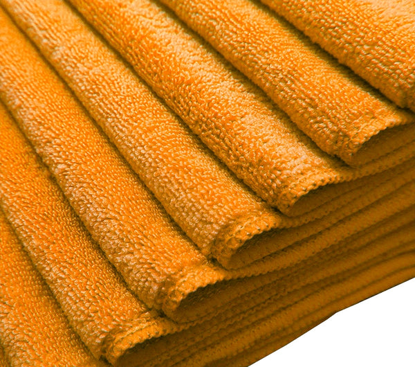 +PAÑO DE MICROFIBRA PARA LIMPIAR, 16" X 16" NARANJA, CAJA/204 UNIDADES, TERRY.