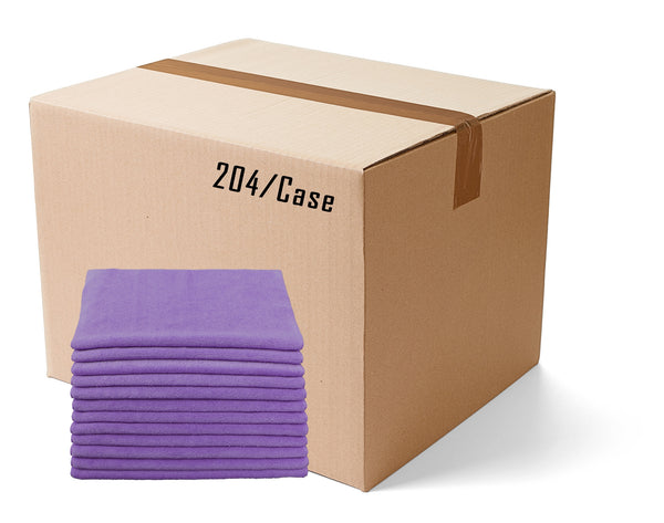 +PAÑO DE MICROFIBRA PARA LIMPIAR, 16" X 16" MORADOS, CAJA/204 UNIDADES, TERRY.