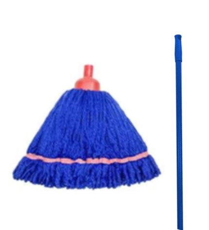 TRAPEADOR COPA MICROFIBRA 300 GR. AZUL CON MANGO METAL, DIXIE.
