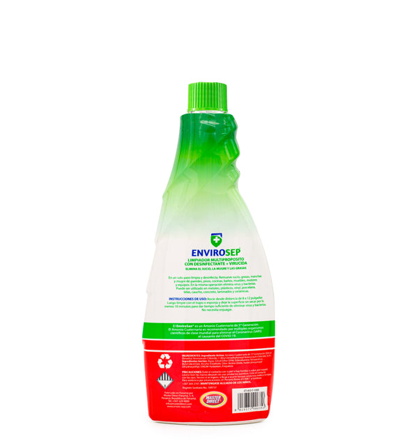 Limpiador Multipropósito Desinfectante, EnviroSep - Botella de 33.8 Oz (1,000 ml) Repuesto.