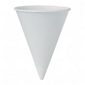 VASOS CONICOS DE CARTON CON CAPACIDAD DE 4 Oz. CAJA DE 5000 UNIDADES.