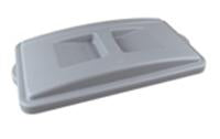 -TAPA PLASTICA PARA BASURERO RECTANGULAR GRIS, CONTINENTAL 7315GY.