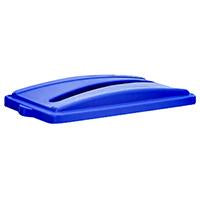 -TAPA PLASTICA PARA BASURERO RECTANGULAR AZUL, CONTINENTAL 7317BL.