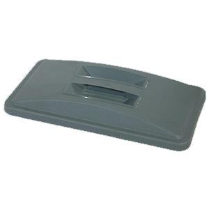 -TAPA PLASTICA PARA BASURERO RECTANGULAR GRIS, TRUST No. 1643GRAY.