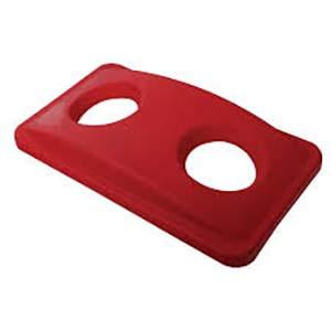 -TAPA PLASTICA PARA BASURERO RECTANGULAR ROJA; RUBBERMAID No.FG269288RED.