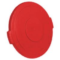 -TAPA PLASTICA PLANA PARA BASURERO 55 GL. ROJA, CARLISLE No. 34105605.