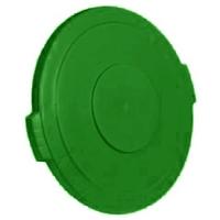 -TAPA PLASTICA PLANA PARA BASURERO 55 GL. VERDE, CARLISLE No. 34105609.