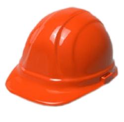 -CASCO DE SEGURIDAD DE 6 PTOS. DE SUSPENSION CON RATCHET COLOR NARANJA, OMEGA II MEGA RATCHET HP250R