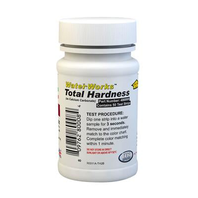 +KIT DE TIRAS REACTIVAS PARA MEDIR DUREZA EN AGUA 0-1000 PPM. FRASCO DE 50 TIRAS.