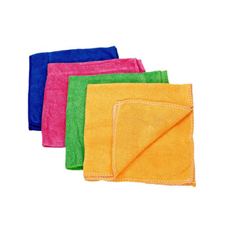 PAÑO DE MICROFIBRA PARA LIMPIAR, 16" X 16", AZUL, VERDE, AMARILLO, ROJO. DIXIE.