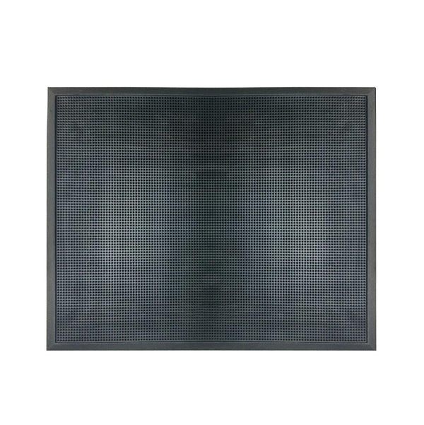 -Alfombra Exterior de Caucho, Color Negro Tamaño 80 X 100 cm (31.5
