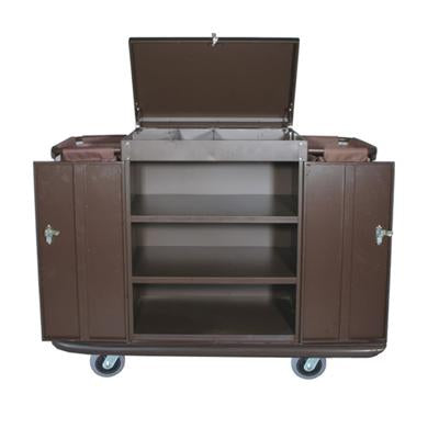 -CARRO GRANDE DE METAL/SERVICIO HOTELERIA CON 2 PUERTAS, 56" x 20-1/2" x 46-1/2", BRESTOT 99.7803DH.