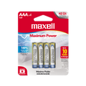 BATERIAS ALCALINAS MAXELL AAA (LR-03) - PAQUETE DE 4.