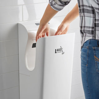 +SECADOR DE MANOS VERTICAL CON FILTRO HEPA, 110-120V,  1700W, BLANCO, LAVEX  No. LAVHD20WH.