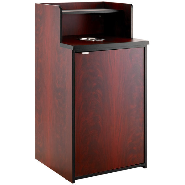 +MUEBLE PARA BASURERO DE 32 GALONES COLOR CAHOBA, PARA COLOCAR BANDEJAS Y ORIFICIO PARA LOS DESPERDICIOS, LANCASTER  No. TRASHM32.