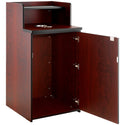 +MUEBLE PARA BASURERO DE 32 GALONES COLOR CAHOBA, PARA COLOCAR BANDEJAS Y ORIFICIO PARA LOS DESPERDICIOS, LANCASTER  No. TRASHM32.