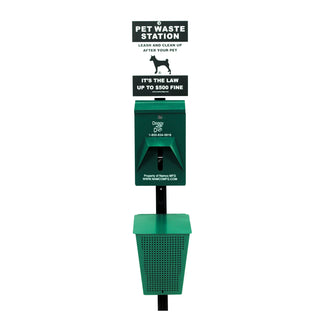 +ESTACION PARA DESECHOS DE MASCOTAS CON RECIPIENTE 5.2 GALONES, DOGGY NAMCO No. 2129P.