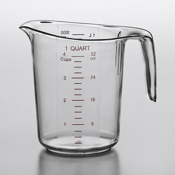 +RECIPIENTE DE 1,000 ML PARA MEDIR LIQUIDOS EN ONZAS Y MILILITROS, CHOICE No. 3216.