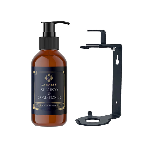 Shampoo & Conditioner 2 en 1 LANNESS , Botella Dispensadora de 300 Ml. (10.7 Oz.).