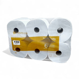 PAPEL TOALLA JUMBO ROLL, 500 PIES (150MTS) PAPELISA, BULTO 6 ROLLOS  NO.4015