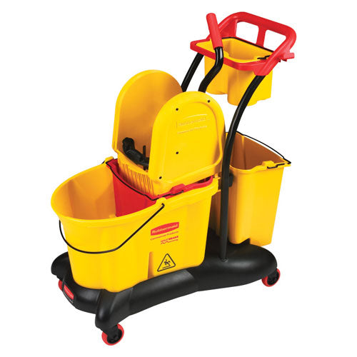 -CUBO PLASTICO CON EXPRIMIDOR DE 35 CUARTOS - AMARILLO, RUBBERMAID FG777700YEL
