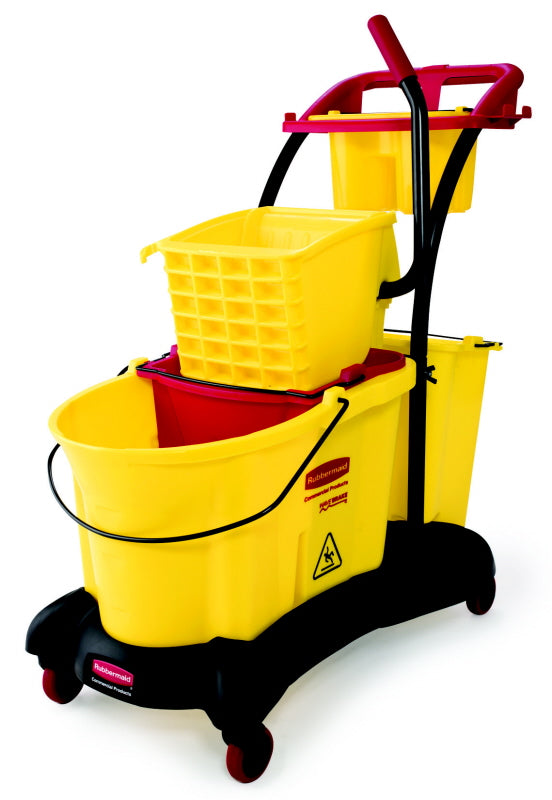 -CUBO PLASTICO CON EXPRIMIDOR DE 35 CUARTOS - AMARILLO, RUBBERMAID FG777700YEL