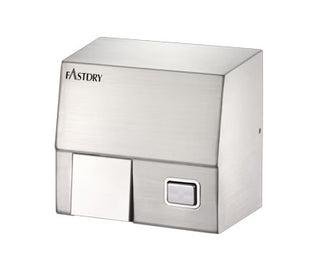 SECADOR DE MANOS DE PARED CON BOTON, ACERO INOXIDABLE, 1800 W, 170 CFM, FAST-DRY No. HK1800SS.