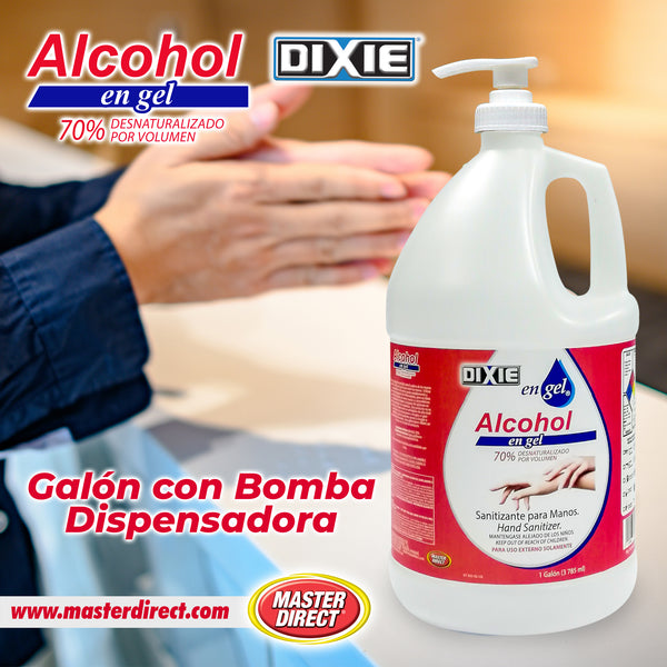 Alcohol en Gel - Alcogel - Galón (3.785 Litros) con Bomba Dispensadora