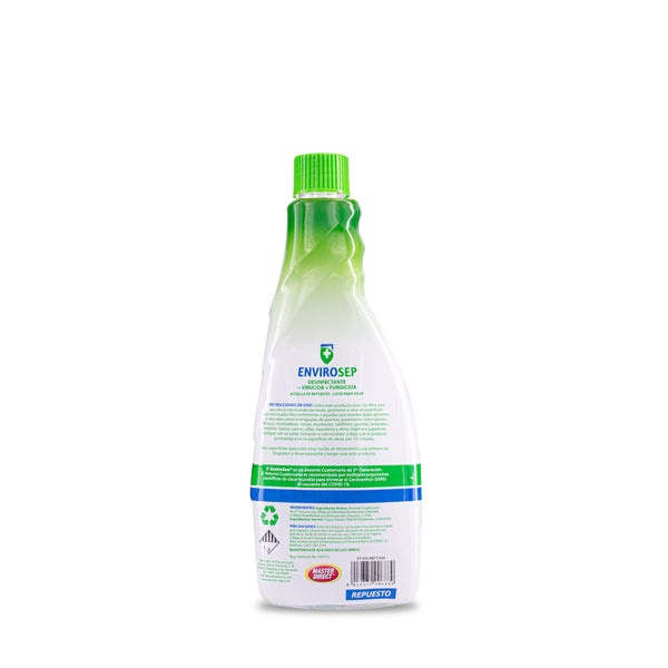 EnviroSep - Desinfectante + Virucida - Listo para Usar. - Botella de 22 oz (650 ml) Respuesto.
