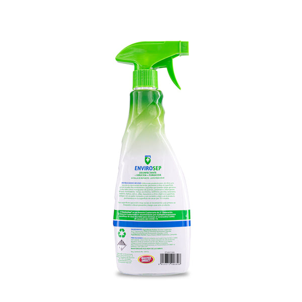 EnviroSep - Desinfectante + Virucida - Listo para Usar. - Botella de 22 oz (650 ml) con Rociador.