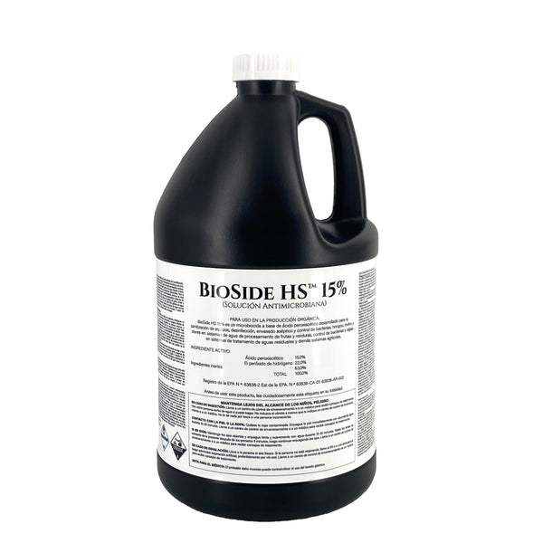 BIOSIDE HS 15% (PAA 15%) - ACIDO PERACETICO 15%, Galón (3.785L ...