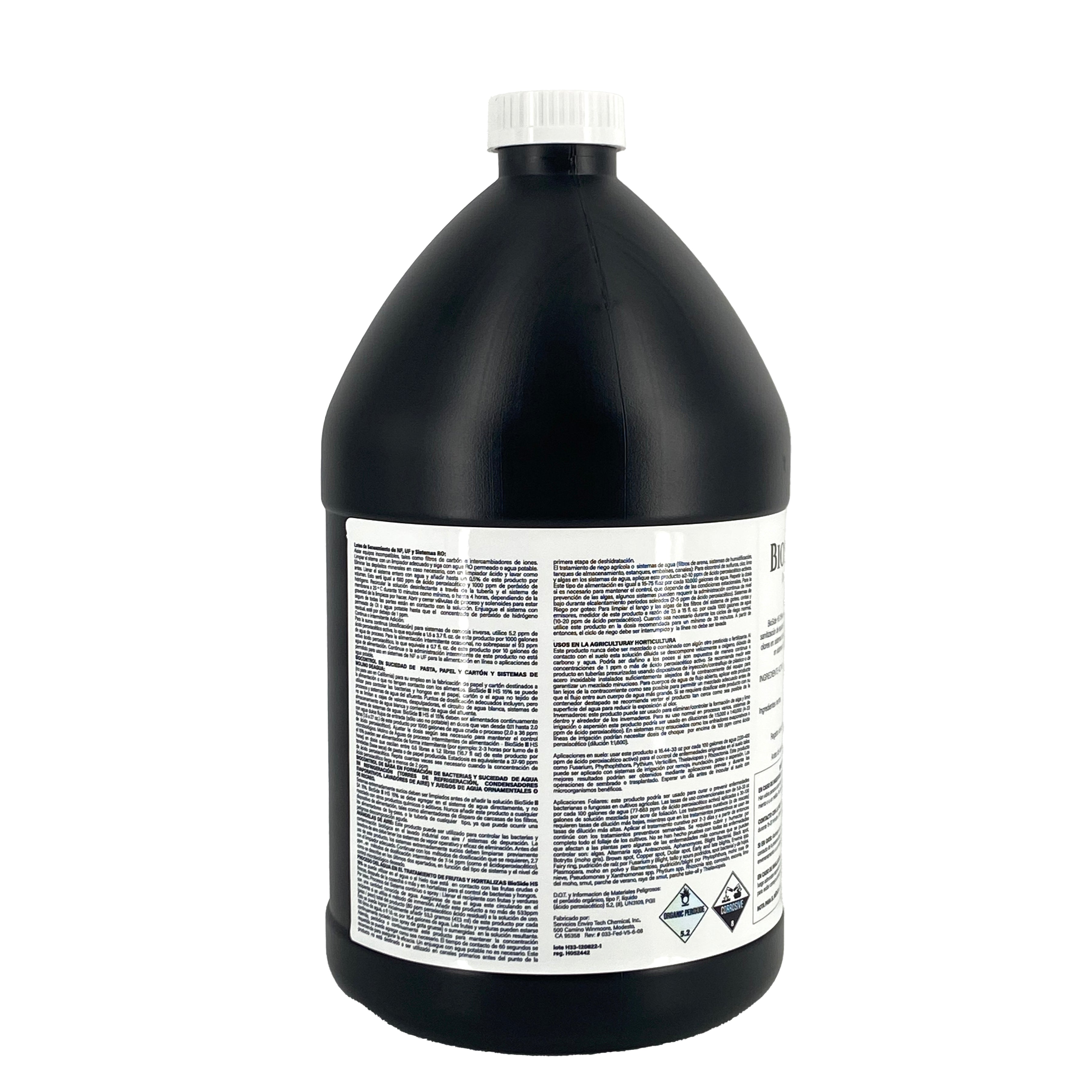 BIOSIDE HS 15% (PAA 15%) - ACIDO PERACETICO 15%, Galón (3.785L ...