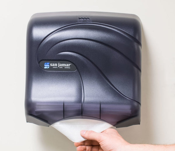 -+DISPENSADOR DE PAPEL MULTIFOLD Y C-FOLD OCEANS, NEGRO PERLA, SAN JAMAR No. T1759TBK.