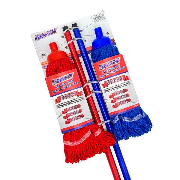 BRISCOT | DECK MOP, 2-Pack | TRAPEADOR TIPO COPA, 2-Pack