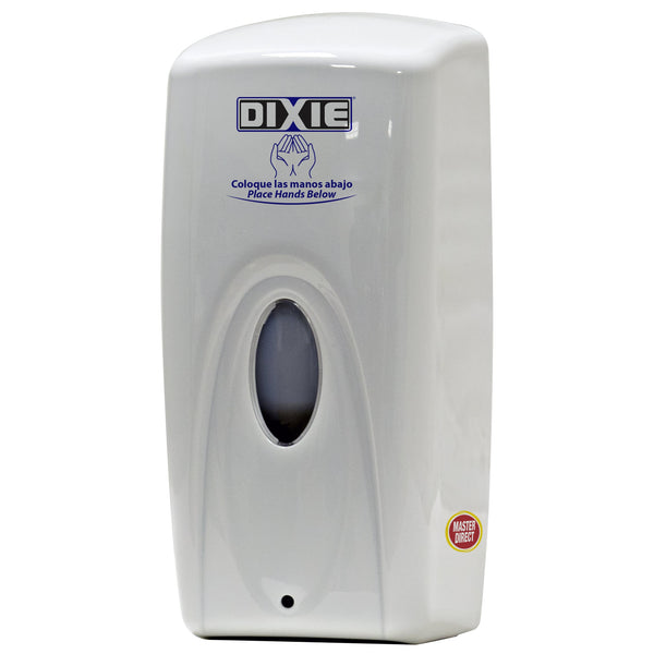 Dispensador de Jabón con Sensor Automático con Botella Rellenable de 1000 ML/Dixie - Leyenda en el Dispensador: 