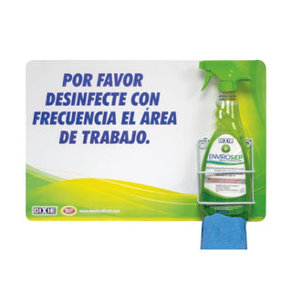 SOPORTE PARA BOTELLA ENVIROSEP CON LETRERO 