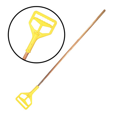MANGO DE TRAPEADOR DE MADERA CABEZA PLASTICA , EN 48