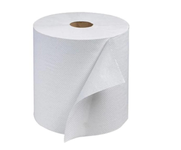 PAPEL TOALLA EN ROLLO BLANCO,1 PLIEGO, 785 PIES (240MTS) SANITISU No.511526, CAJA DE 6.